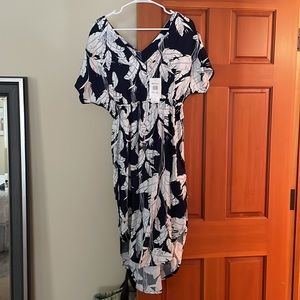 Roxy midi dress NWT split hem